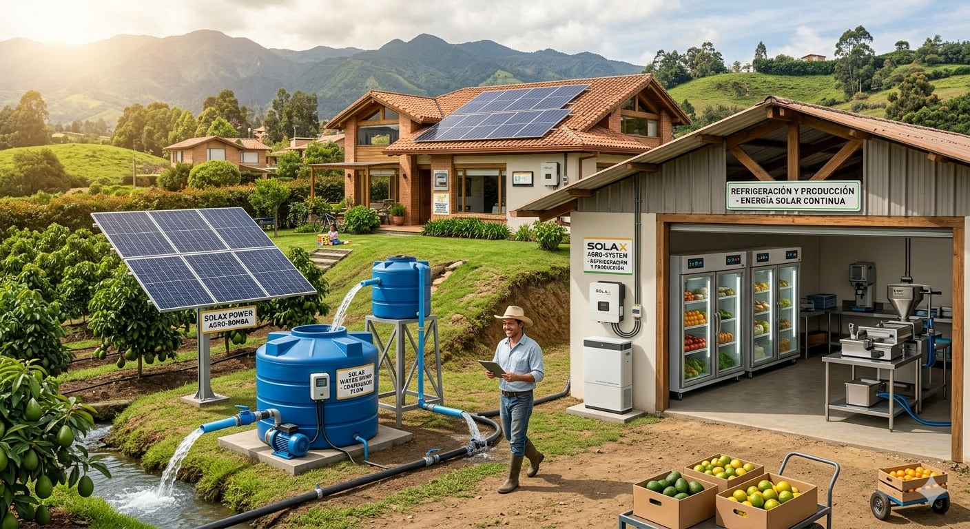 Sistema solar para finca en Colombia